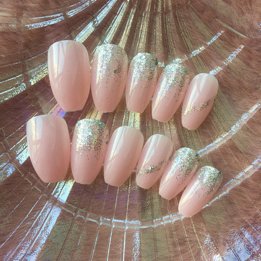 Uñas Postizas Bailarina Removibles con Diseño de Arte Nail - Image 4