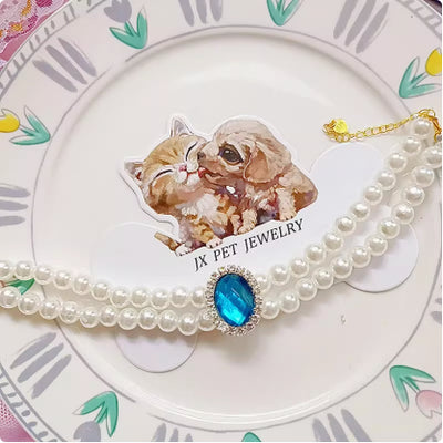Collar Colgante Gota de Agua con Conejo para Mascotas - Image 15