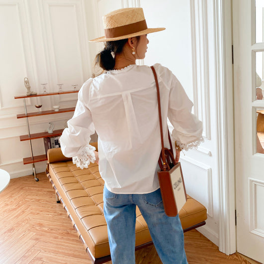 Blusa de Encaje Diseño Francés - Elegancia y Temperamento Femenino - Image 4