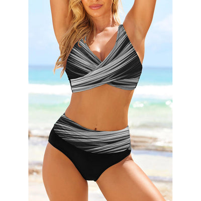 Bikini Talle Alto con Cutouts y Estampado Tie Dye - Image 9