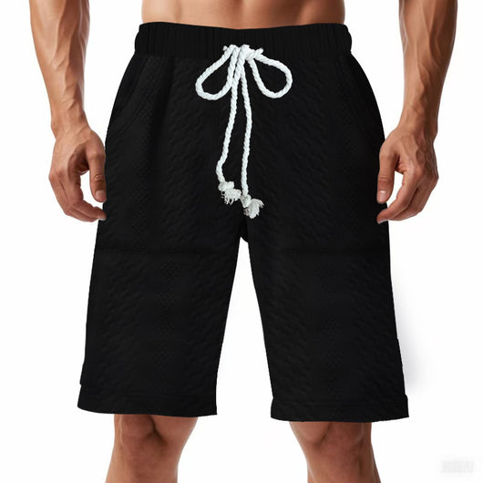 Shorts de Punto Jacquard Holgados para Hombre - Image 4