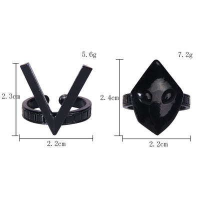 Juego de Anillos de Nogal Negro Exquisito - Image 6