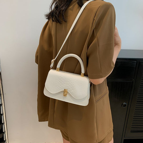 Bolso Bandolera con Patrón de Piel de Serpiente