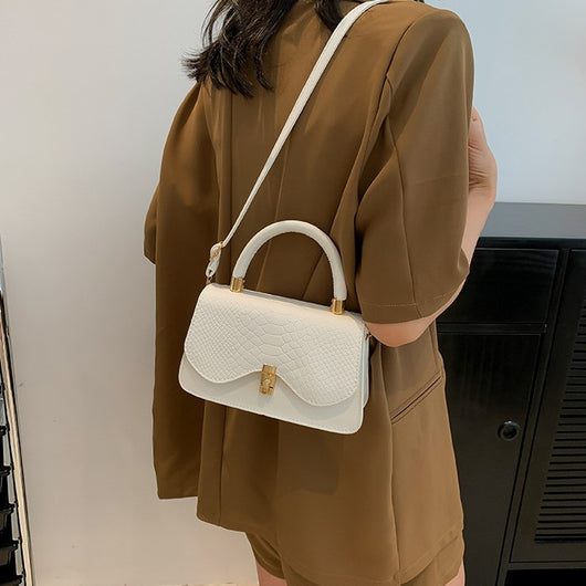 Bolso Bandolera con Patrón de Piel de Serpiente