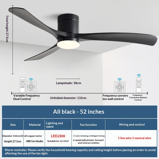 Ventilador de Techo con Luz Integrada Moderno y Minimalista - Image 8