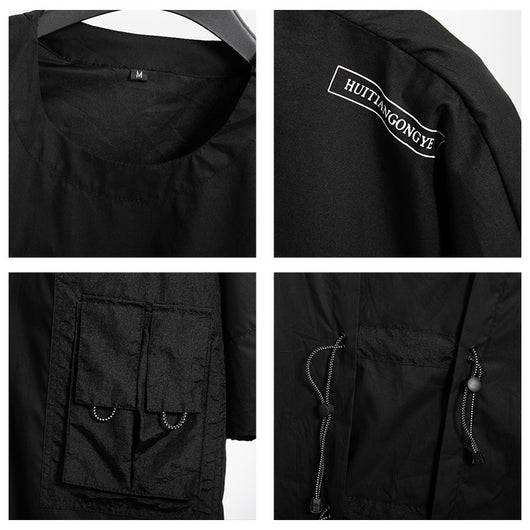 Playera Cargo Suelta Estilo Oscuro para Parejas - Tendencia Urbana con Bolsillos - Image 6