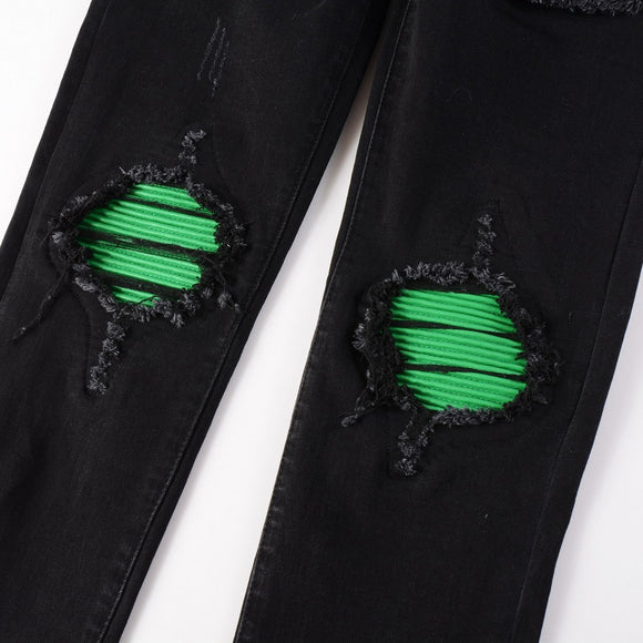Jeans Green Patch con Lavado American Street