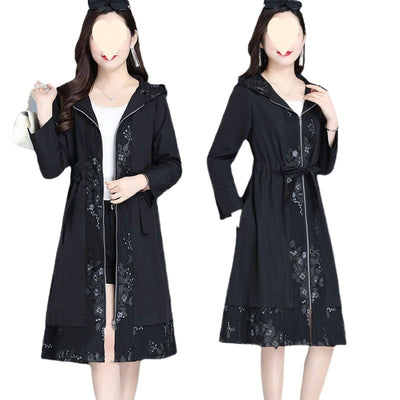Abrigo Trinchera Elegante Talla Grande para Mujer Largo - Image 5