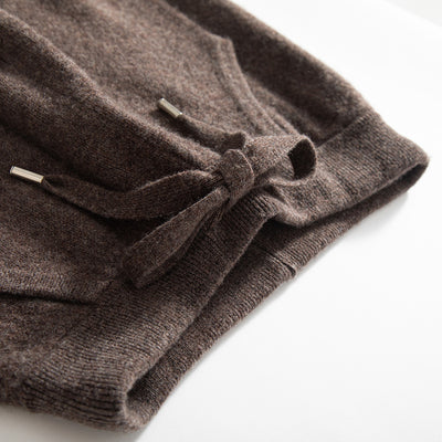 Pantalones de Punto Otoño-Invierno para Mujer, Cintura Alta Drapeado Elegante Efecto Adelgazante - Image 3