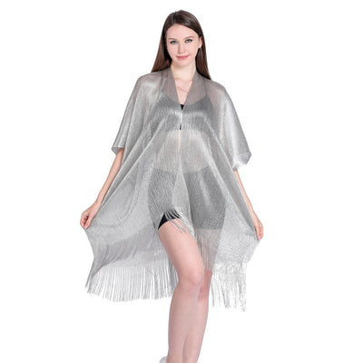 Blusa Playera con Cintas Doradas y Plateadas - Protección Solar Elegante