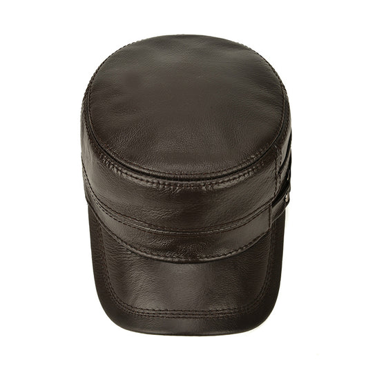 Gorra de Cuero Genuino para Hombre con Protección de Oídos - Invierno y Otoño - Image 10