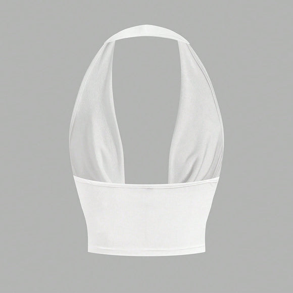 Top Halter Sexy para Vacaciones - Estilo Verano