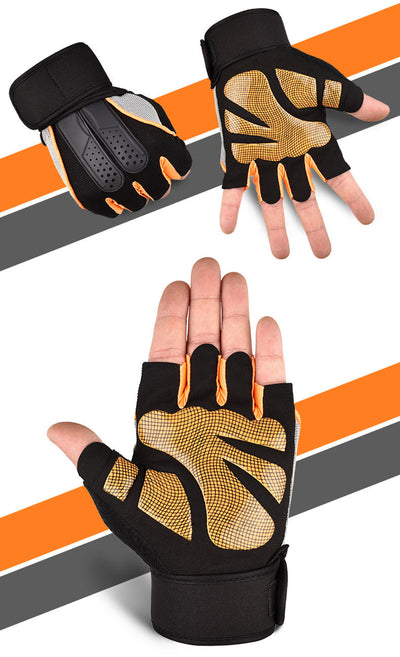 Guantes de Ciclismo con Soporte de Muñeca y Dedos Abiertos - Image 9