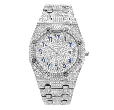 Reloj Hombre Resistente al Agua con Calendario y Cristales Brillantes - Image 13