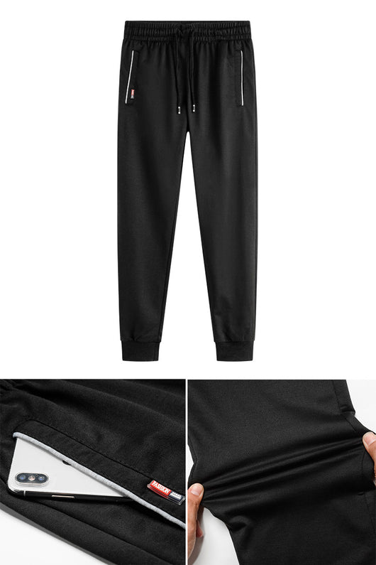 Pantalones de Sudadera Coreanos Slim Fit con Puños Ajustados para Invierno - Image 9