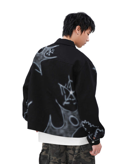 Chaqueta Urbana Unisex con Cierre de Cremallera - Estilo Graffiti Primavera Otoño - Image 5