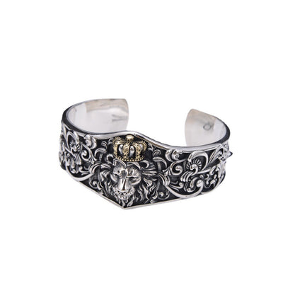 Pulsera Brazalete León Majestuoso Dominio Ancho - Image 7