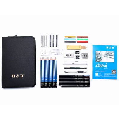 Set de 72 Lápices de Colores Profesionales con Carboncillos y Pinceles para Dibujo Artístico - Image 23