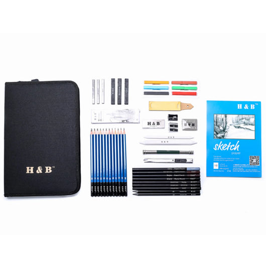 Set de 72 Lápices de Colores Profesionales con Carboncillos y Pinceles para Dibujo Artístico - Image 23