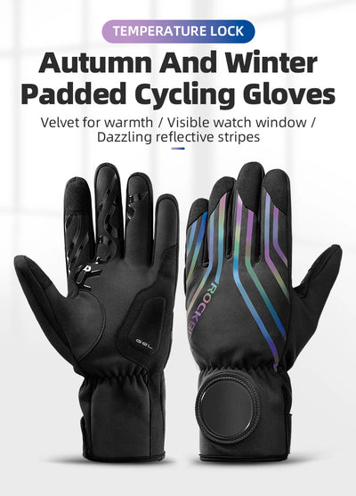 Guantes de Ciclismo Táctiles con Aislamiento Térmico y Reflectantes - Image 7