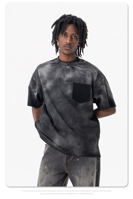 Camiseta de Algodón Lavado Estilo Americano para Hombre - Image 15
