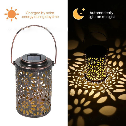 Lámpara Solar de Hierro Forjado para Jardín - Esfera Decorativa - Image 6