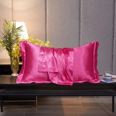 Funda de Almohada en Seda de Hielo Simple para el Hogar - Image 19