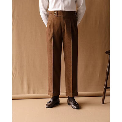 Pantalones de Invierno Rectos Cintura Alta para Hombre con Hebillas Parisinas - Image 3