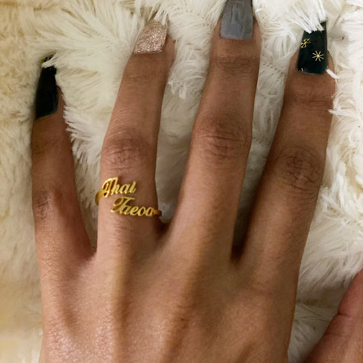 Anillo de Acero Titanio Personalizado con Nombre - Image 11