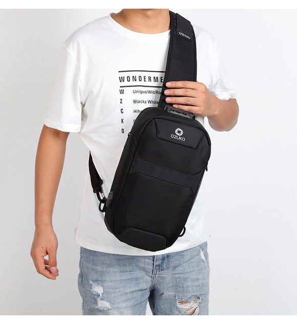 Bolsa Mensajera Deportiva Antirrobo con Compartimento de Pecho