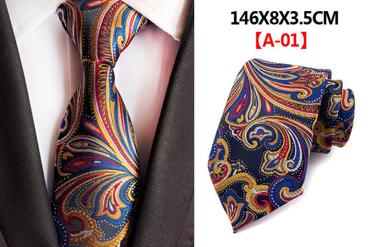 Corbata Jacquard Paisley Europeo Americana para Hombre - Image 28