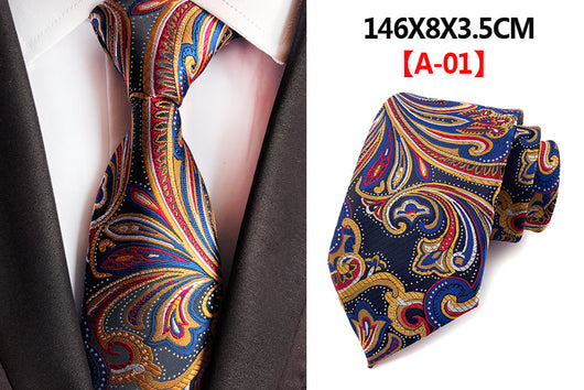 Corbata Jacquard Paisley Europeo Americana para Hombre - Image 19