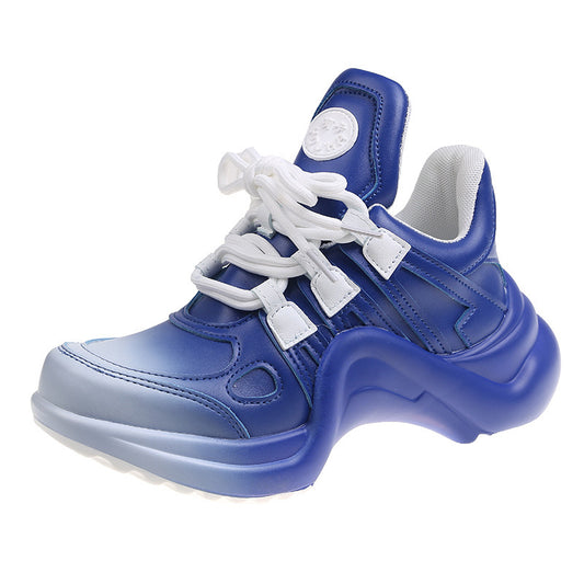 Zapatillas Deportivas con Plataforma Elevadora, Suela Gruesa Transpirable y Diseño Bicolor con Moño - Image 2