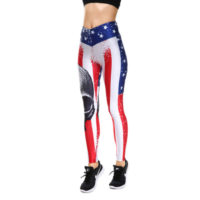 Leggings Ajustados Estampado Estrella Vertical para Mujer - Image 3