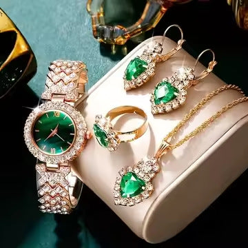 Juego de Reloj y Joyas con Cristales de Colores Cuarzo - Image 8