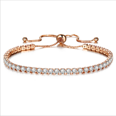 Pulsera de Cristal con Deslizador Ajustable - Joyería Chapada en Oro para Mujer - Image 14
