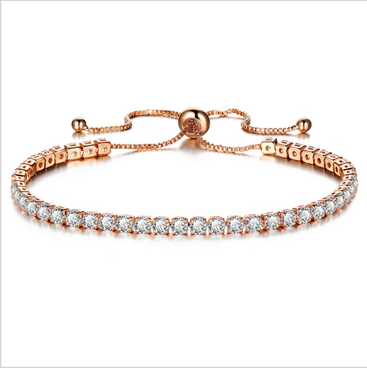 Pulsera de Cristal con Deslizador Ajustable - Joyería Chapada en Oro para Mujer - Image 14