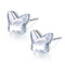 Butterfly Crystal Stud Earrings Blanco