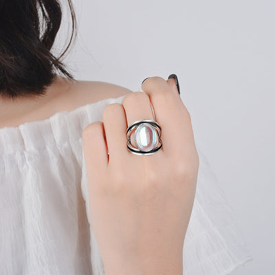 Anillo de Piedra de Luna Multicolor - Image 6