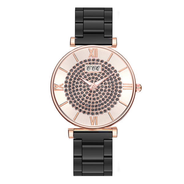 Reloj para mujer de acero aleado con correa metálica - Image 3