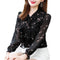 Blusa Floral Elegante Talla Grande Manga Larga