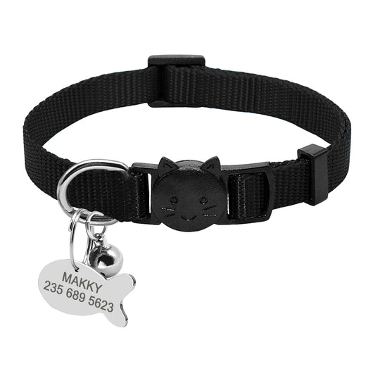Collar de Seguridad Ajustable para Gatos con Cierre de Liberación Rápida y Placa de Identificación Personalizada - Image 17