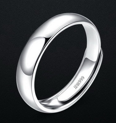 Anillo de Plata Liso y Brillante para Hombre