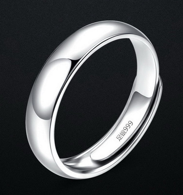 Anillo de Plata Liso y Brillante para Hombre