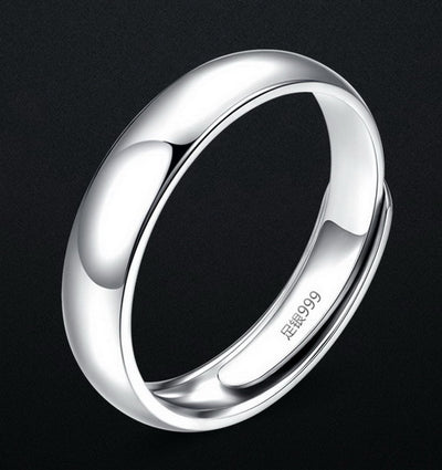 Anillo de Plata Liso y Brillante para Hombre - Image 2