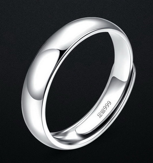 Anillo de Plata Liso y Brillante para Hombre - Image 2
