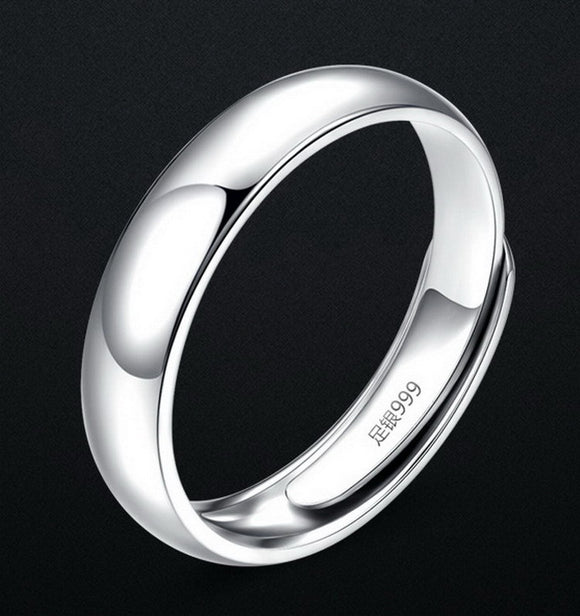 Anillo de Plata Liso y Brillante para Hombre