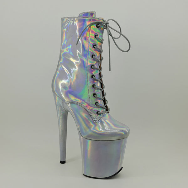 Botas de Tacón Alto con Efecto Láser