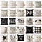 Funda de Almohada Decorativa con Letras en Blanco y Negro