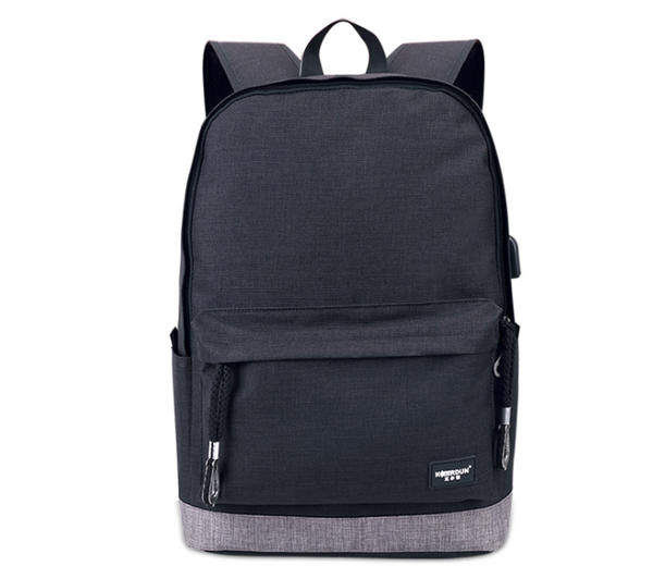 Mochila Universitaria con Carga USB - Bolsa para Laptop Estilo Coreano en Tela Oxford - Image 3
